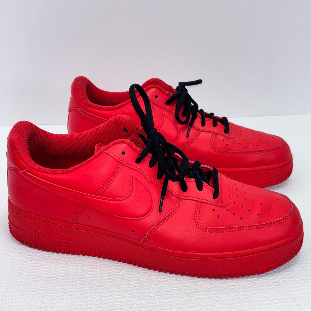 Nike Air Force 1 02/03/21 Red Sneakers Shoes Men's Size 12 CW6999-600 - Picture 7 of 8